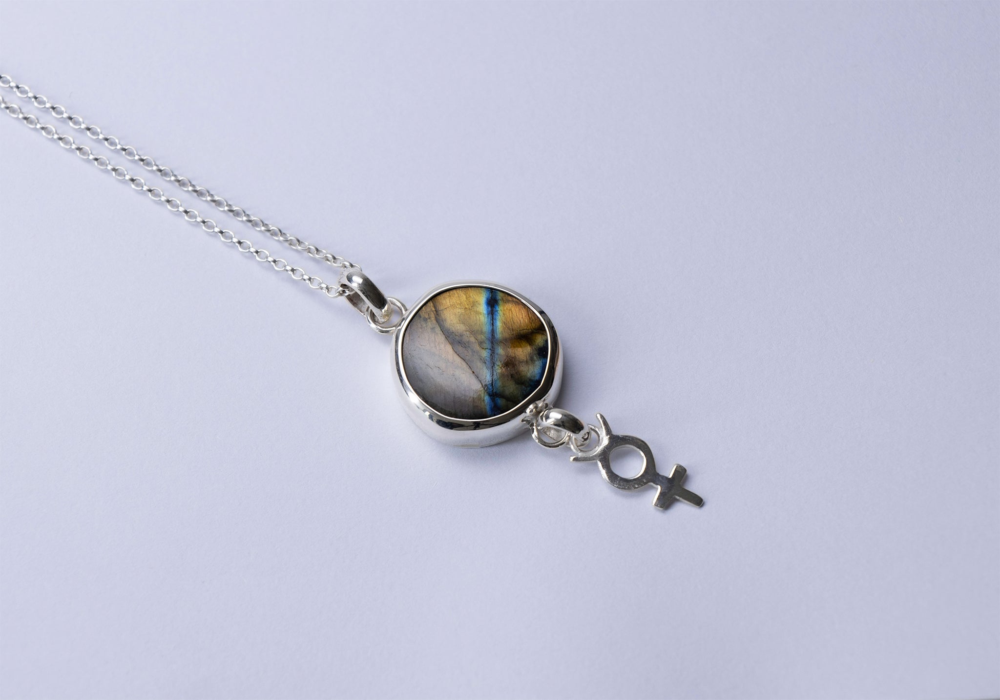 Magical Labradorite with Mercury Talisman Pendant