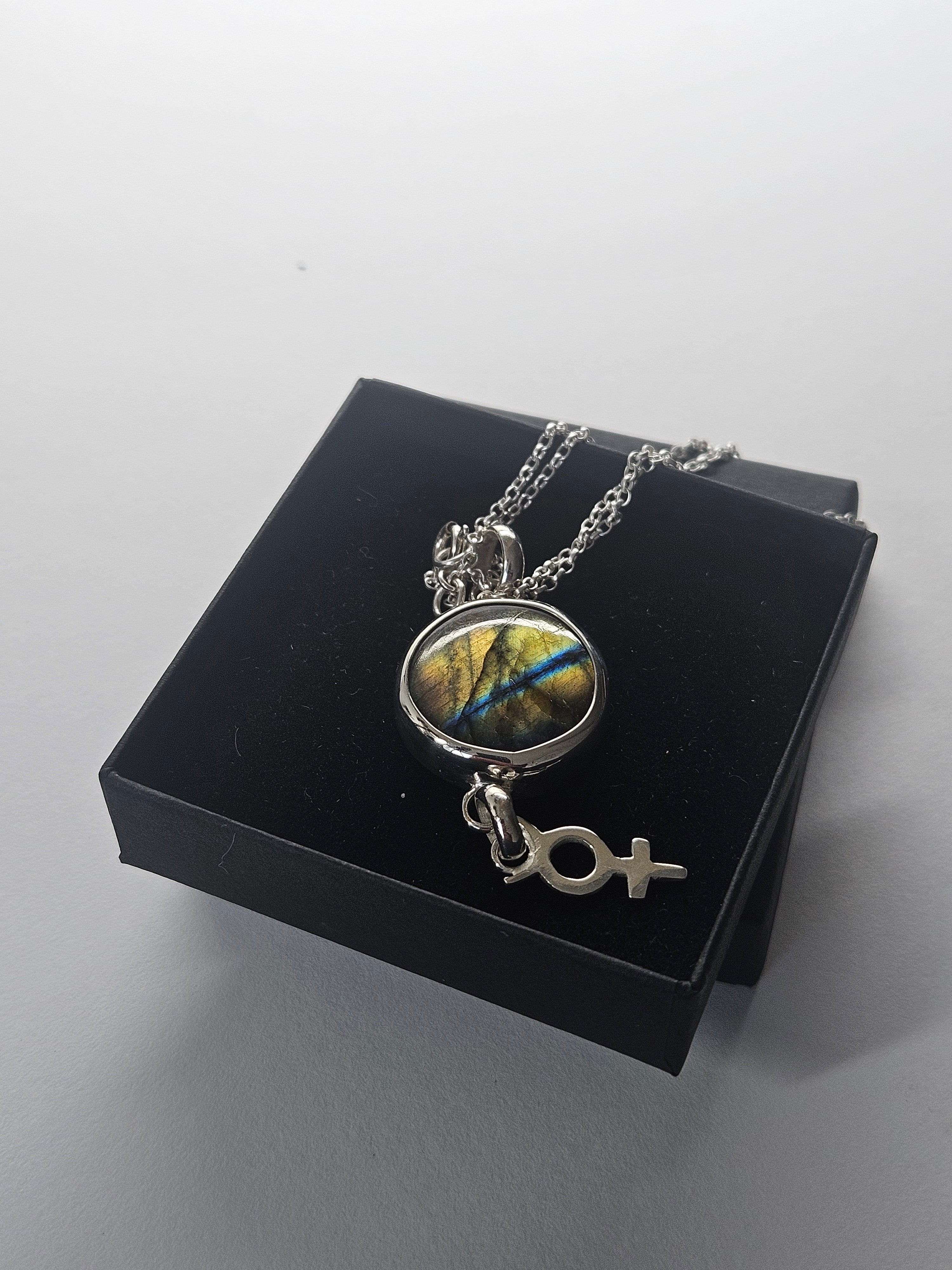 Magical Labradorite with Mercury Talisman Pendant